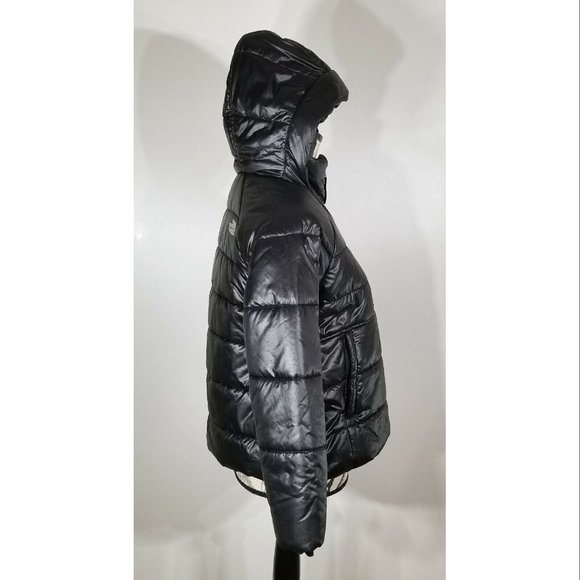 The North Face Logo-Print Cropped Pull Over Jacket, Black, Girl's Size M - Picture 4 of 9